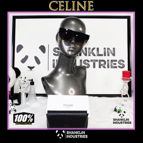 🤍🐼CÉLINE🐼🤍 Two Tone Gradient Sunglasses W/ Purple Lenses CL41756 - Picture 6 of 14